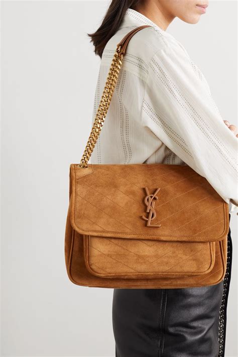 ysl brown suede bag.